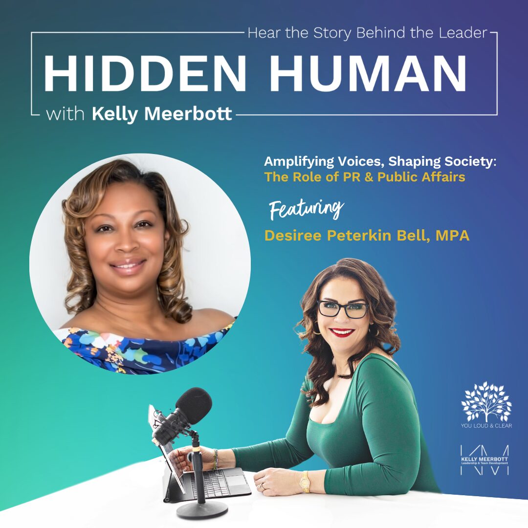 On this episode of Hidden Human, Kelly welcomes the insightful Desiree Peterkin Bell, President & CEO of DPBell & Associates — a firm that transcends traditional public relations by focusing on public affairs to make a tangible impact. In a thoughtful discussion, Desiree shares her extensive experience in leveraging public affairs to amplify the voices of marginalized communities and address systemic injustices. Image features Desiree with host Kelly Meerbott